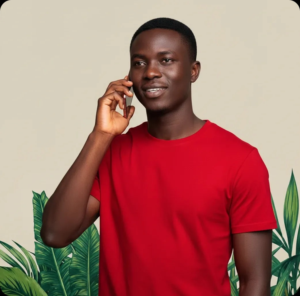 Comium customer making a call while travelling