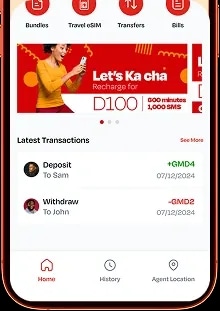 ComCash seamless transactions screen