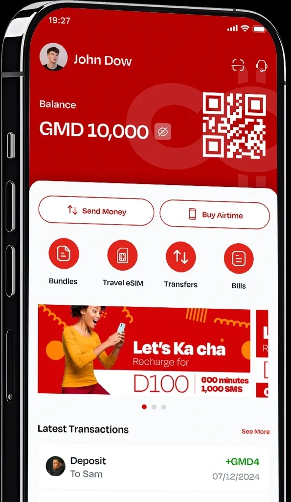 ComCash app dashboard